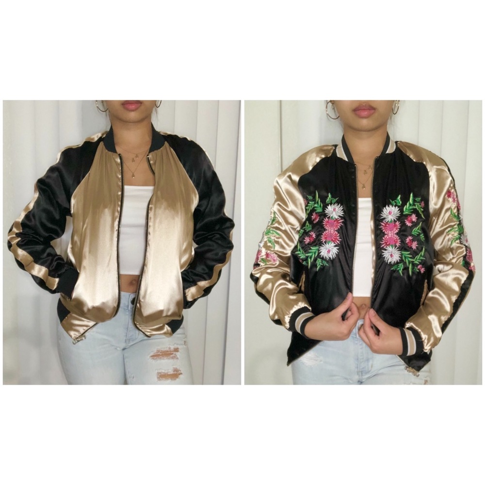Reversible Silk Bomber Jacket